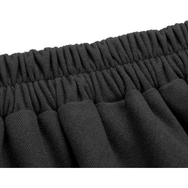 IDEALSANXUN Wool Skirts for Womens High Waist Aline Pleated Midi SkirtsPure Dark Grey