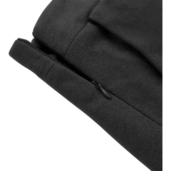IDEALSANXUN Wool Skirts for Womens High Waist Aline Pleated Midi SkirtsPure Dark Grey