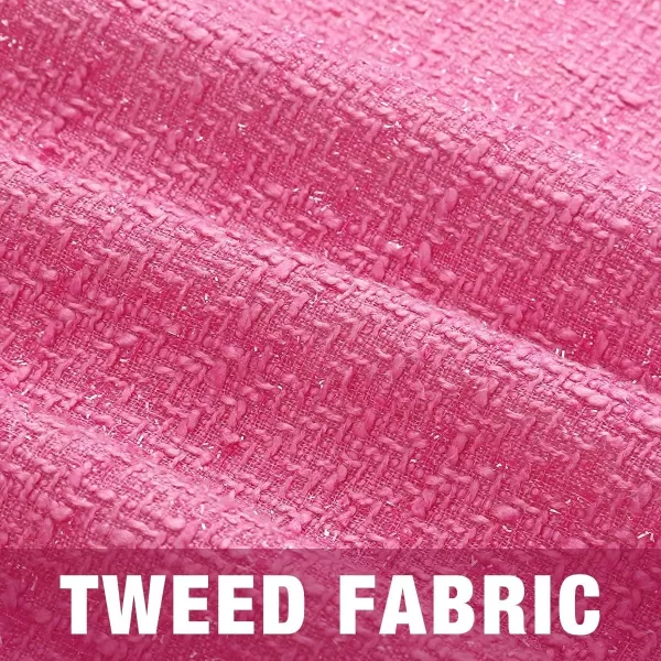 Plaid Mini Skirts for Womens High Waisted Fall Winter Wool Bodycon Pencil Skirts with SlitTweed Pink