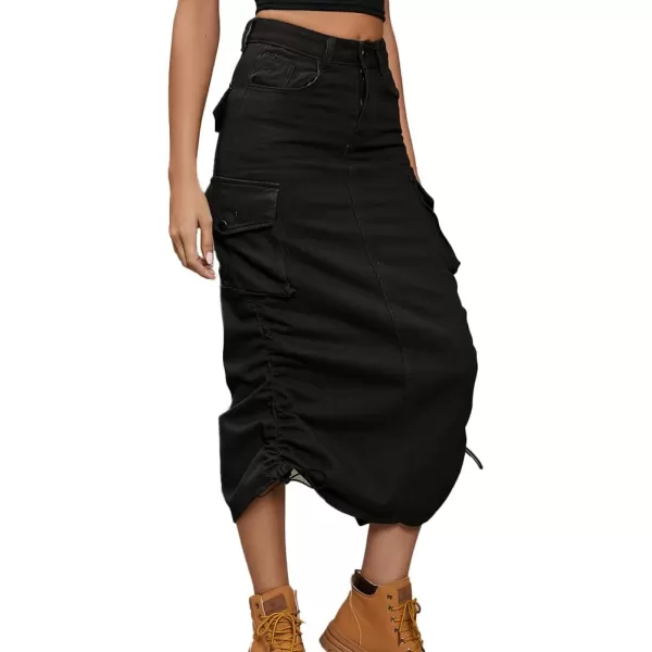 Womens Long Cargo Skirts for Women Trendy 2023 Fashion Midi Denim Jean Skirts Y2K Clothing Black LWomens Long Cargo Skirts for Women Trendy 2023 Fashion Midi Denim Jean Skirts Y2K Clothing Black L