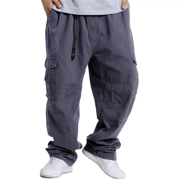 IDEALSANXUN Baggy Cargo Pants Men Casual Loose Fit Y2k PantsGrey