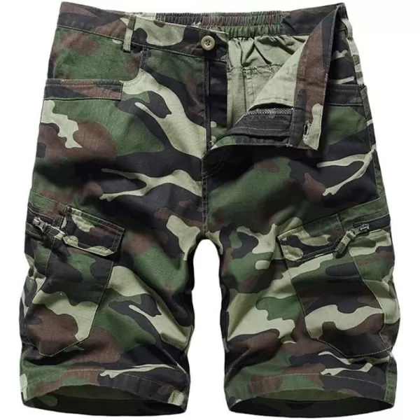 IDEALSANXUN Camo Cargo Shorts for Men Casual Relaxed Fit Summer Beach Camo Shorts Goth ClothesCamo Army