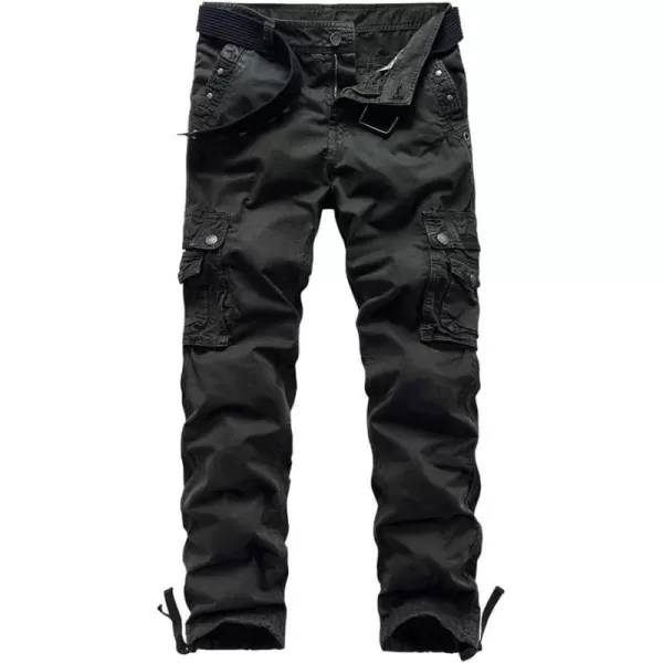 IDEALSANXUN Mens Cargo Pants Relaxed Fit Tactical Military Baggy Streetwear Y2K Cargo PantsDark Grey