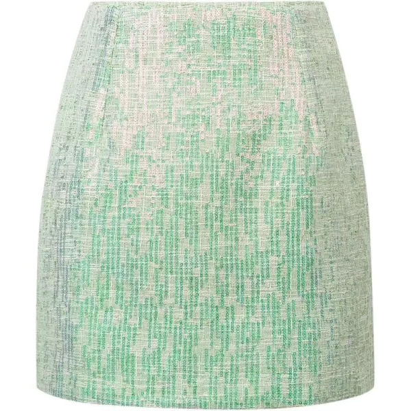 IDEALSANXUN Tweed Sequin Skirts for Women High Waisted Pencil Mini Skirts 2023Small Sequin Green