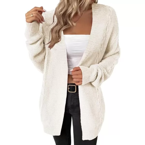 IDEALSANXUN Women Cardigan Sweater Oversized V Neck Long Sleeve Casual Fall Winter 2023 Knit Sweater Jacket CoatBeige