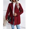 imageIDEALSANXUN Long Wool Plaid Blazer for Women Fall Outfits Winter Trench Coat Long Sleeve Casual Dressy Lapel Jacket PeacoatWine