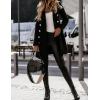 imageIDEALSANXUN Womens Fall Winter Double Breasted Wool Trench Coat JacketsBlack