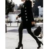 imageIDEALSANXUN Womens Fall Winter Double Breasted Wool Trench Coat JacketsBlack