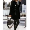 imageIDEALSANXUN Womens Fall Winter Double Breasted Wool Trench Coat JacketsBlack