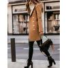 imageIDEALSANXUN Womens Fall Winter Double Breasted Wool Trench Coat JacketsCamel