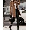 imageIDEALSANXUN Womens Fall Winter Double Breasted Wool Trench Coat JacketsKhaki