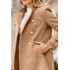 imageIDEALSANXUN Womens Fall Winter Peacoat Wool Coat Double Breasted Blazer Jacket Trench CoatCamel