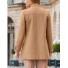 imageIDEALSANXUN Womens Fall Winter Peacoat Wool Coat Double Breasted Blazer Jacket Trench CoatCamel