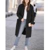 imageIDEALSANXUN Womens Fall Winter Wool Coats Double Breasted Trench Coats PeacoatBlack