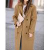 imageIDEALSANXUN Womens Fall Winter Wool Coats Double Breasted Trench Coats PeacoatCamel