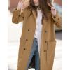 imageIDEALSANXUN Womens Fall Winter Wool Coats Double Breasted Trench Coats PeacoatCamel