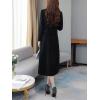 imageIDEALSANXUN Womens Shawl Collar Long Wool Coats Fall Winter Double Breasted Trench CoatBlack