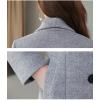 imageIDEALSANXUN Womens Shawl Collar Long Wool Coats Fall Winter Double Breasted Trench CoatGrey