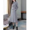 imageIDEALSANXUN Womens Shawl Collar Long Wool Coats Fall Winter Double Breasted Trench CoatGrey