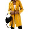imageIDEALSANXUN Womens Fall Winter Double Breasted Wool Trench Coat JacketsYellow