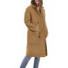 imageIDEALSANXUN Womens Fall Winter Wool Coats Double Breasted Trench Coats PeacoatCamel