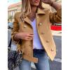 imageIDEALSANXUN Cropped Wool Coats for Women Fall Winter Peacoat Trench Coat Casual Dressy Blazer Jacket OutwearCamel