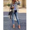 imageIDEALSANXUN Cropped Wool Coats for Women Fall Winter Peacoat Trench Coat Casual Dressy Blazer Jacket OutwearGrey