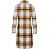 imageIDEALSANXUN Long Plaid Wool Coats for Women Fall Winter Double Breasted Trench Coat Peacoat JacketsKhaki