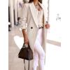 imageIDEALSANXUN Long Wool Coats for Women Fall Winter Trench Coat Peacoat Double Breasted Blazer Jackets OvercoatBeige