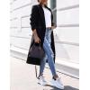 imageIDEALSANXUN Long Wool Coats for Women Fall Winter Trench Coat Peacoat Double Breasted Blazer Jackets OvercoatBlack