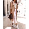 imageIDEALSANXUN Long Wool Coats for Women Fall Winter Trench Coat Peacoat Double Breasted Blazer Jackets OvercoatCamel