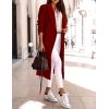 imageIDEALSANXUN Long Wool Coats for Women Fall Winter Trench Coat Peacoat Double Breasted Blazer Jackets OvercoatMaple Red
