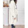 imageIDEALSANXUN Womens Long Wool Coats Fall Winter Double Breasted Trench Coat Peacoat Dress Blazer JacketsBeige