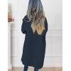 imageIDEALSANXUN Womens Long Wool Coats Fall Winter Double Breasted Trench Coat Peacoat Dress Blazer JacketsBlack