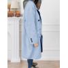 imageIDEALSANXUN Womens Long Wool Coats Fall Winter Double Breasted Trench Coat Peacoat Dress Blazer JacketsGrey