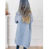 imageIDEALSANXUN Womens Long Wool Coats Fall Winter Double Breasted Trench Coat Peacoat Dress Blazer JacketsGrey