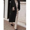 imageIDEALSANXUN Womens Long Wool Coats Fall Winter Double Breasted Trench Coat PeacoatBlack