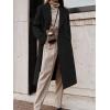 imageIDEALSANXUN Womens Long Wool Coats Fall Winter Double Breasted Trench Coat PeacoatBlack