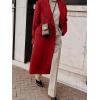 imageIDEALSANXUN Womens Long Wool Coats Fall Winter Double Breasted Trench Coat PeacoatMapel Red