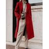 imageIDEALSANXUN Womens Long Wool Coats Fall Winter Double Breasted Trench Coat PeacoatMapel Red