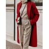 imageIDEALSANXUN Womens Long Wool Coats Fall Winter Double Breasted Trench Coat PeacoatMapel Red