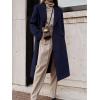 imageIDEALSANXUN Womens Long Wool Coats Fall Winter Double Breasted Trench Coat PeacoatNavy