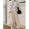 imageIDEALSANXUN Womens Long Wool Coats Fall Winter Double Breasted Trench Coat PeacoatWhite