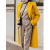 imageIDEALSANXUN Womens Long Wool Coats Fall Winter Double Breasted Trench Coat PeacoatYellow