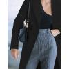 imageIDEALSANXUN Womens Long Wool Coats Fall Winter Notch Lapel Double Breasted Trench Coat Wool JacketsBlack