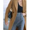 imageIDEALSANXUN Womens Long Wool Coats Fall Winter Notch Lapel Double Breasted Trench Coat Wool JacketsCamel