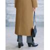 imageIDEALSANXUN Womens Long Wool Coats Fall Winter Notch Lapel Double Breasted Trench Coat Wool JacketsCamel
