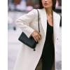 imageIDEALSANXUN Womens Long Wool Coats Fall Winter Notch Lapel Double Breasted Trench Coat Wool JacketsWhite