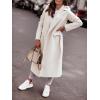 imageIDEALSANXUN Womens Long Wool Coats Fall Winter Open Front Trench Coat Peacoat with Self BeltWhite