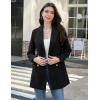 imageIDEALSANXUN Womens Wool Coat Double Breasted Trench Coat Fall Winter ClothesBlack
